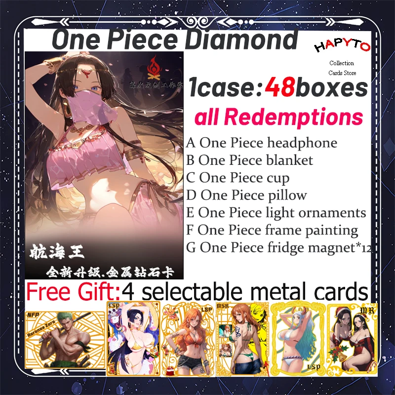 

Newest Gouhuo One Piece Diamond Cards Luffy Boa Robin Booster Box ACG CCG TCG Hit Doujin Toys And Hobbies Gift