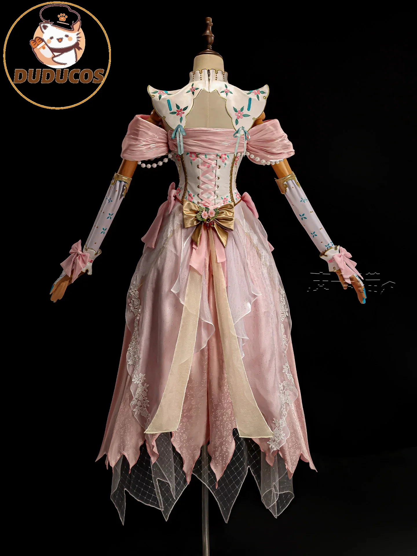 DUDU-SR ‌Identity V ‌Doctor‌ Emily Dyer Wild Strawberry Cosplay Costume Carnival Halloween Anime Game Role Play Wig Shoes view 3