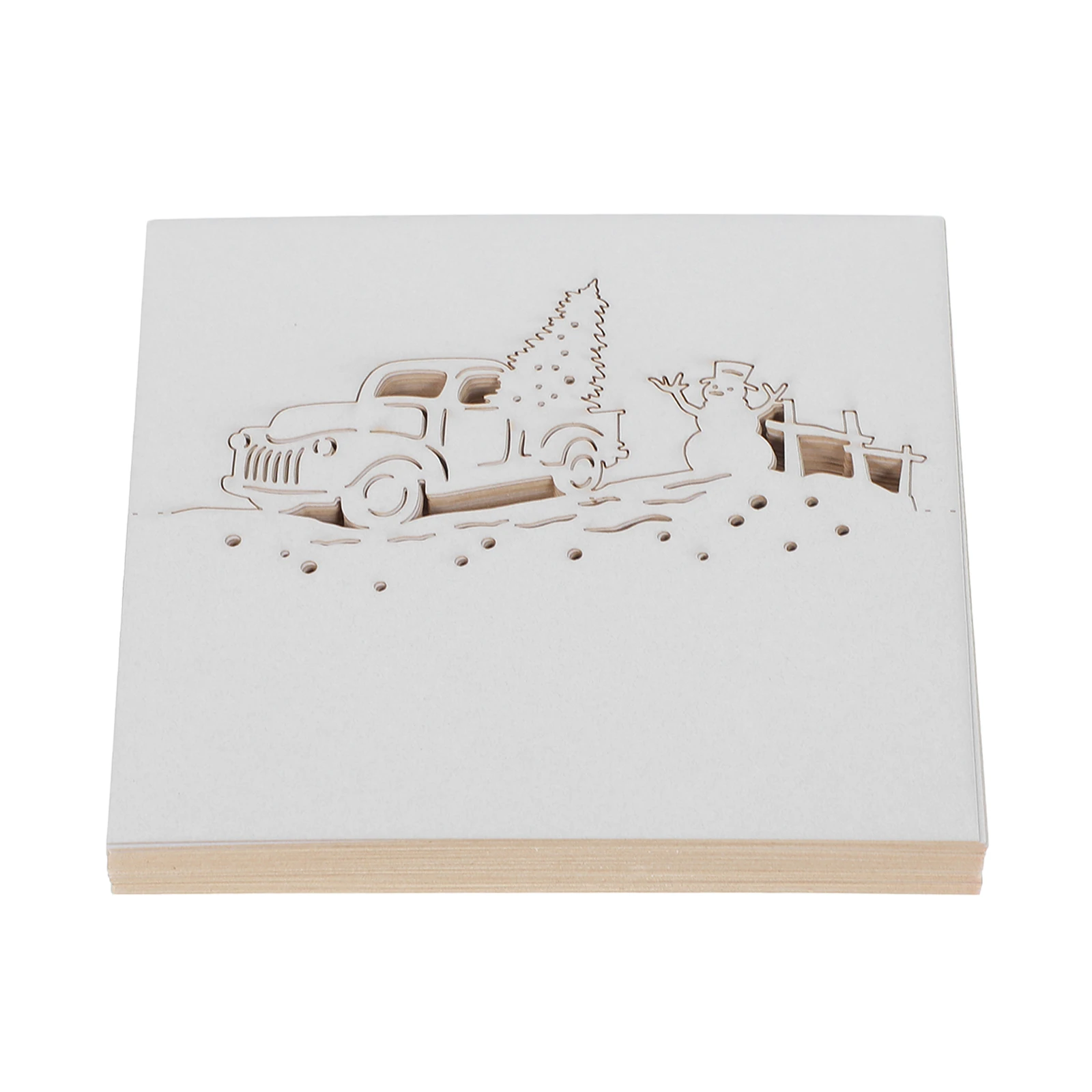 

50Pcs Christmas Place Cards Hollow Tree Snowman Design Holiday Party Seating Name Tent Cards for Table Setting Wedding Reception