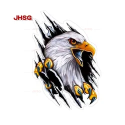 JHSGCar Sticker 3D Flame Eagle Decal Racing Sticker Scratch Cover Body Decal Car Logo Sticker Car Styling Decorative Sticker PVC