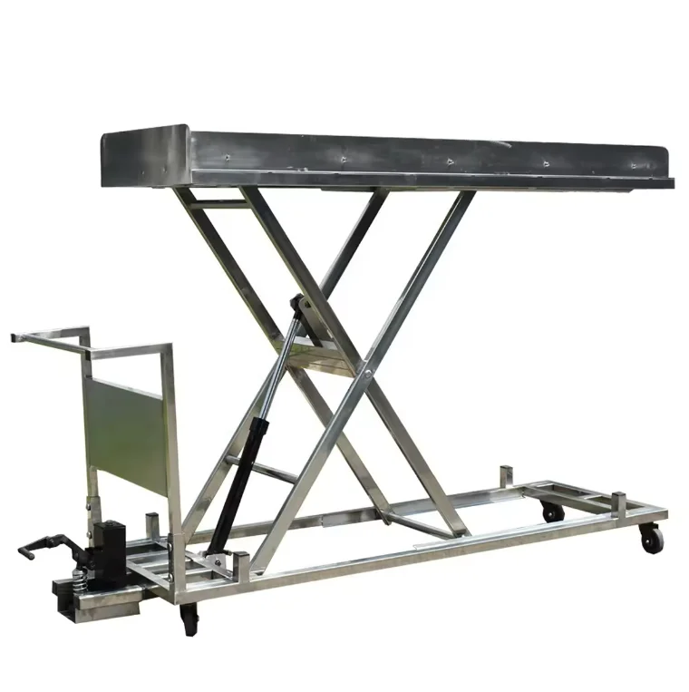 Hospital furniture arabian style hydraulic manual morgue mortuary trolley for hospital use