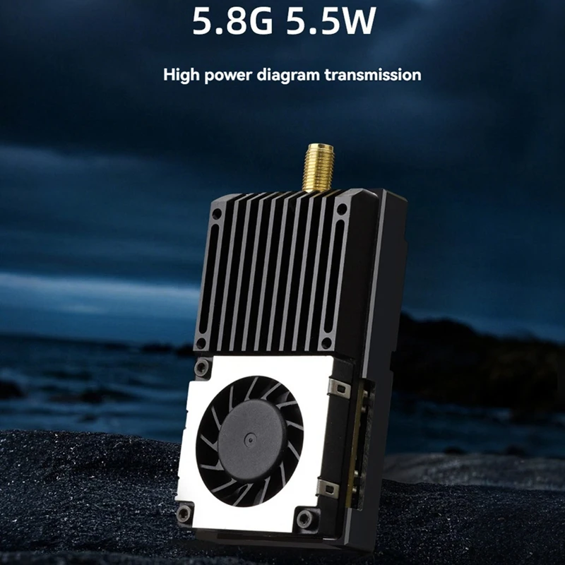 5.8G 5.5W VTX 64CH High Power FPV Video Transmitter TBS SmarAudio Protocol for Ultra-Long Range Flights FPV Drone-A56M