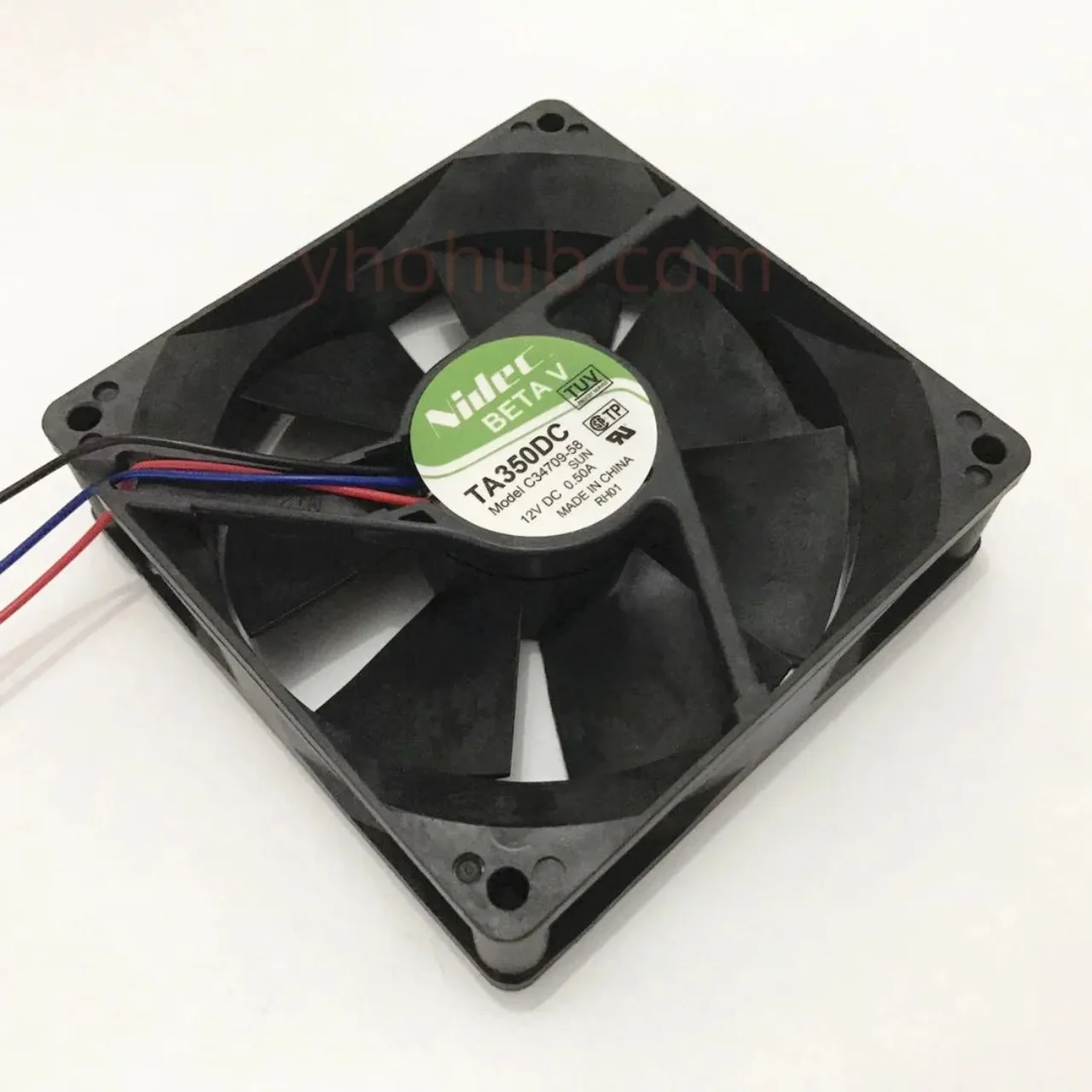 

Nidec TA350DC C34709-58 DC 12V 0.50A 3-ire 90X90X25mm Cooling Fan