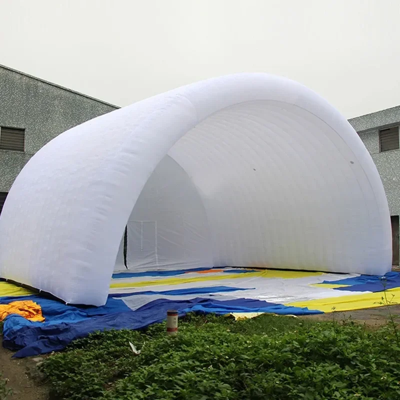 Giant black/white Inflatable Stage Cover Tent,Air Supported Inflatable Stage tent Dome Marquee Double Layers Outdoor Exhibition