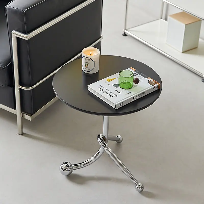 Simple Stainless Steel Tea Table Small Round Ball Bedroom Living Room Classical Side Table Creative Coffee Tables Bedside Mesas