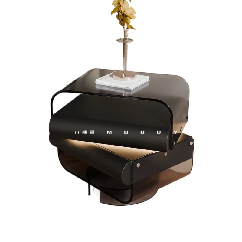 

bedside table acrylic suspended bedside table light luxury minimalist storage