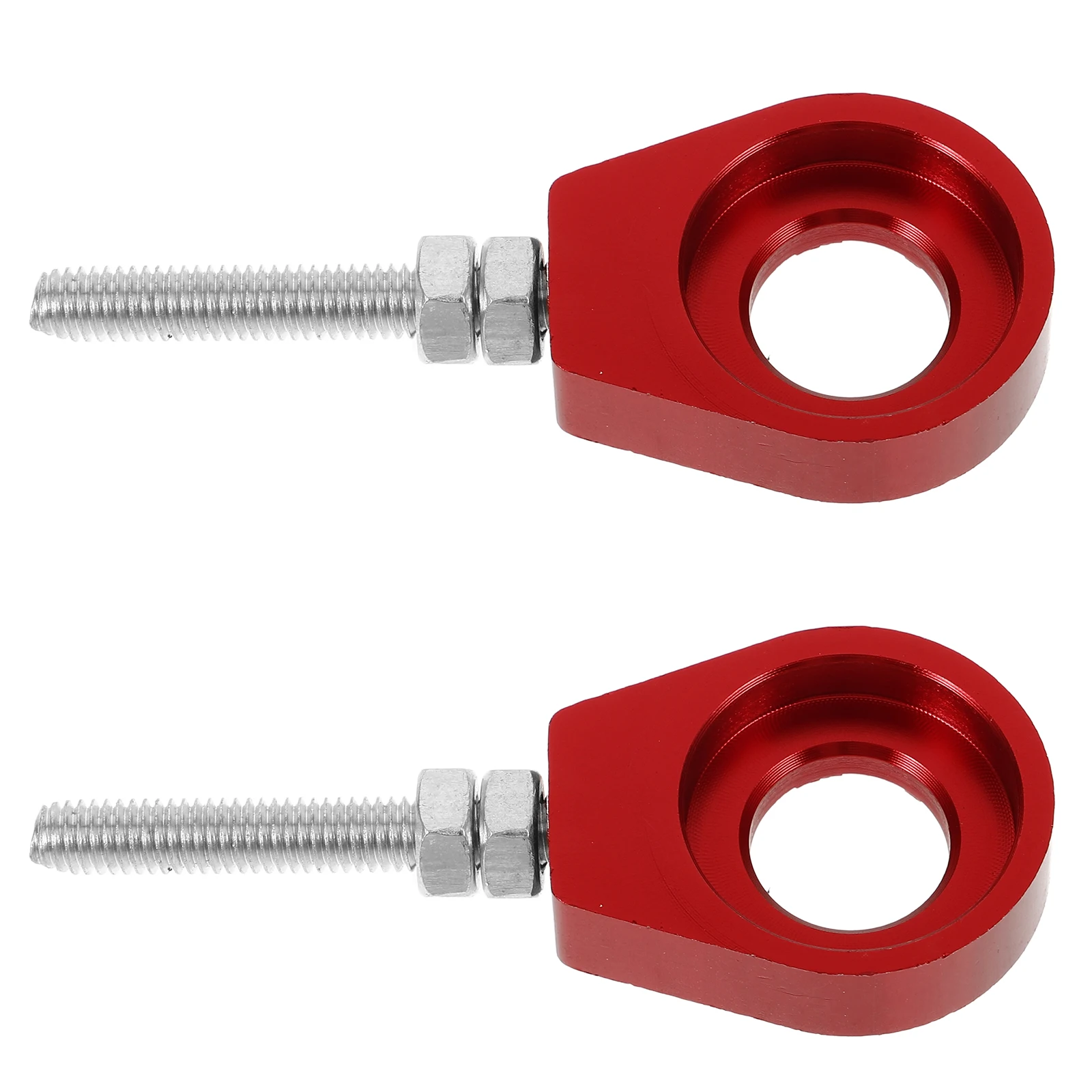 

2 pcs Motorcycle Adjuster Aluminum Adjustable Tensioner For Off-Road Motorcycles Red Compact Design Gear Fastener Motorcycle