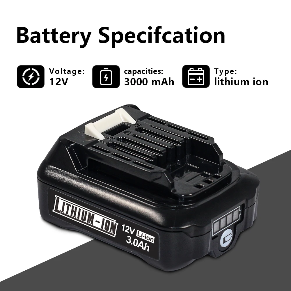 For Makita 10.8V 12V Tools Batteries 1.5Ah 2.5Ah 3Ah Li-ion Battery For Makita 10.8V BL1021B BL1041B BL1016 BL1015 BL104 DF331D