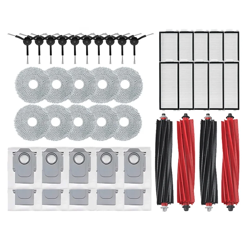 ABUS-Accessori di ricambio per Roborock Qrevo Master/Qrevo Slim-Roller Spazzola laterale Filtro Hepa Mop Set di sacchetti per la polvere in tessuto