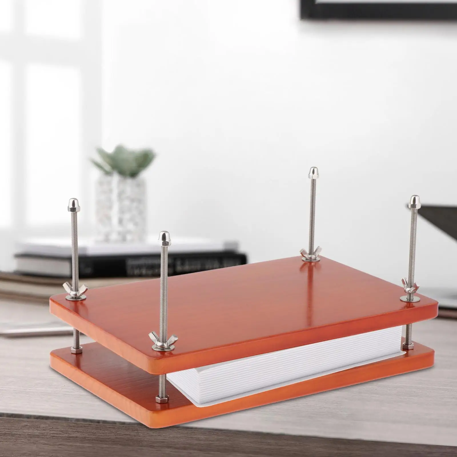 เครื่องกดหนังสือไม้เครื่องผูกพันหนังสืออุปกรณ์เย็บเล่มเครื่องกดกระดาษแบนสำหรับเดสก์ท็อป