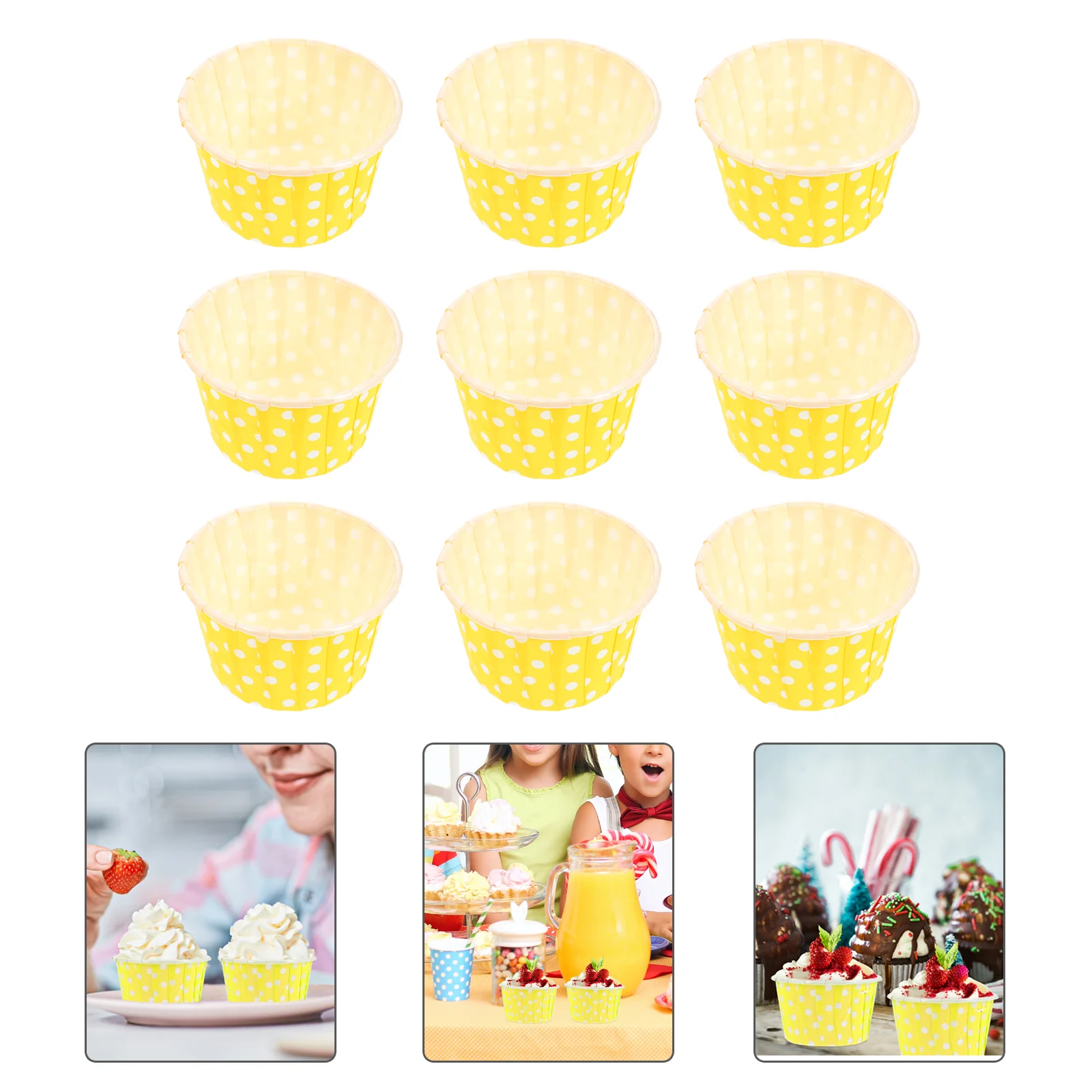 

100 Pcs Candy Color Cake Cups Mini Muffin Wrapper Cupcake Paper Wrappers Liner Pans