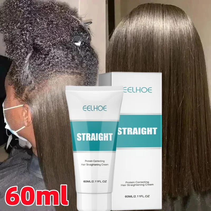 60ML Keratin Hair Straightening Cream Professional Damaged Treatment Faster Smoothing Curly Hair Care Protein Correction Cream