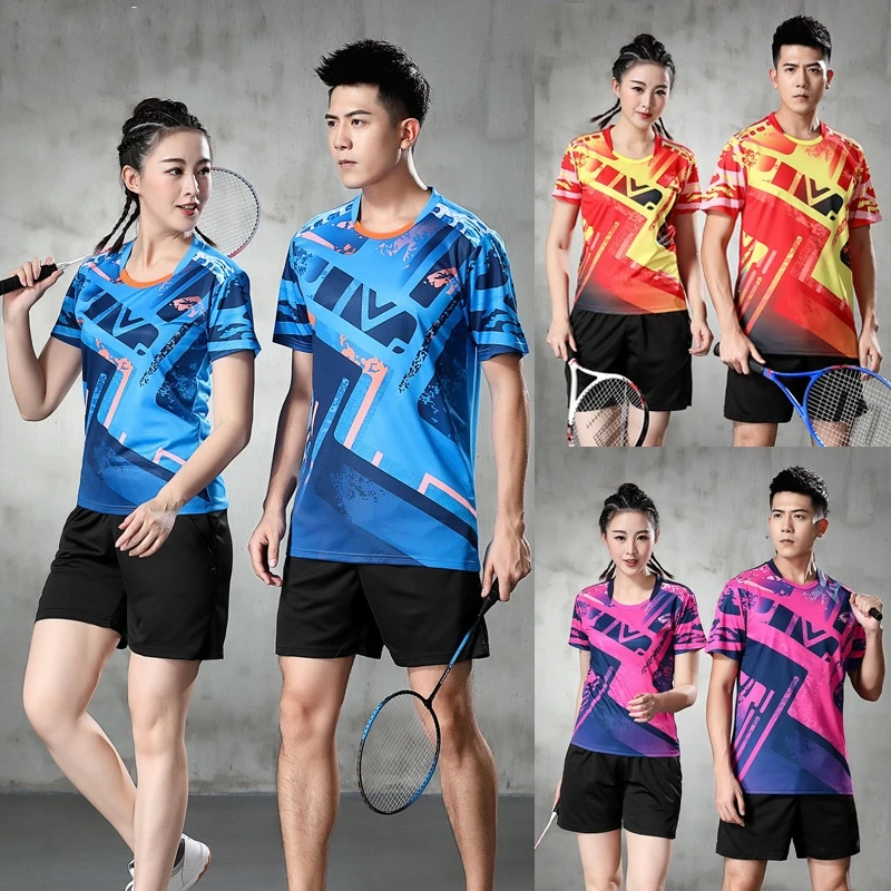 Badminton sport shirts,quick dry Table Tennis Uniforms Kit Short Sleeved T-shirt,Tennis Shirts, fitnesslife Badminton t-Shirts