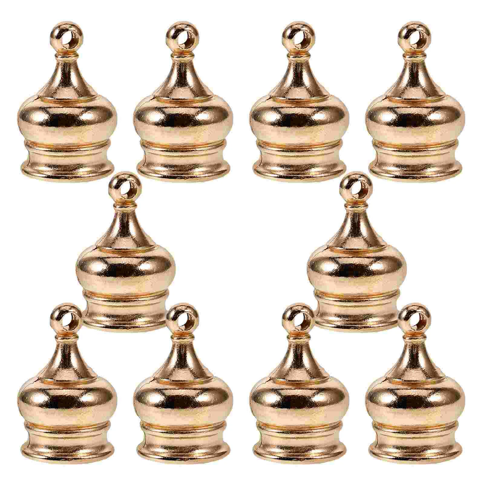 

10 Pcs Decorative Nut Vintage Bulb Holder Lamp Finials for Shade Chandelier Light Bulbs