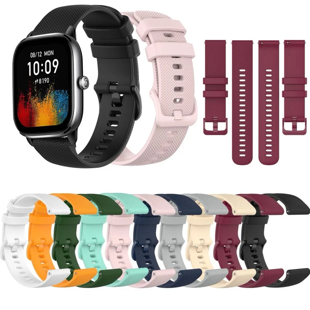 

For Huami Amazfit GTS2 3 2e 4 /GTS2 mini/Neo/GTR 42mm/GTS4 mini/GTR Mini Watch Strap Bracelet Silicone Band