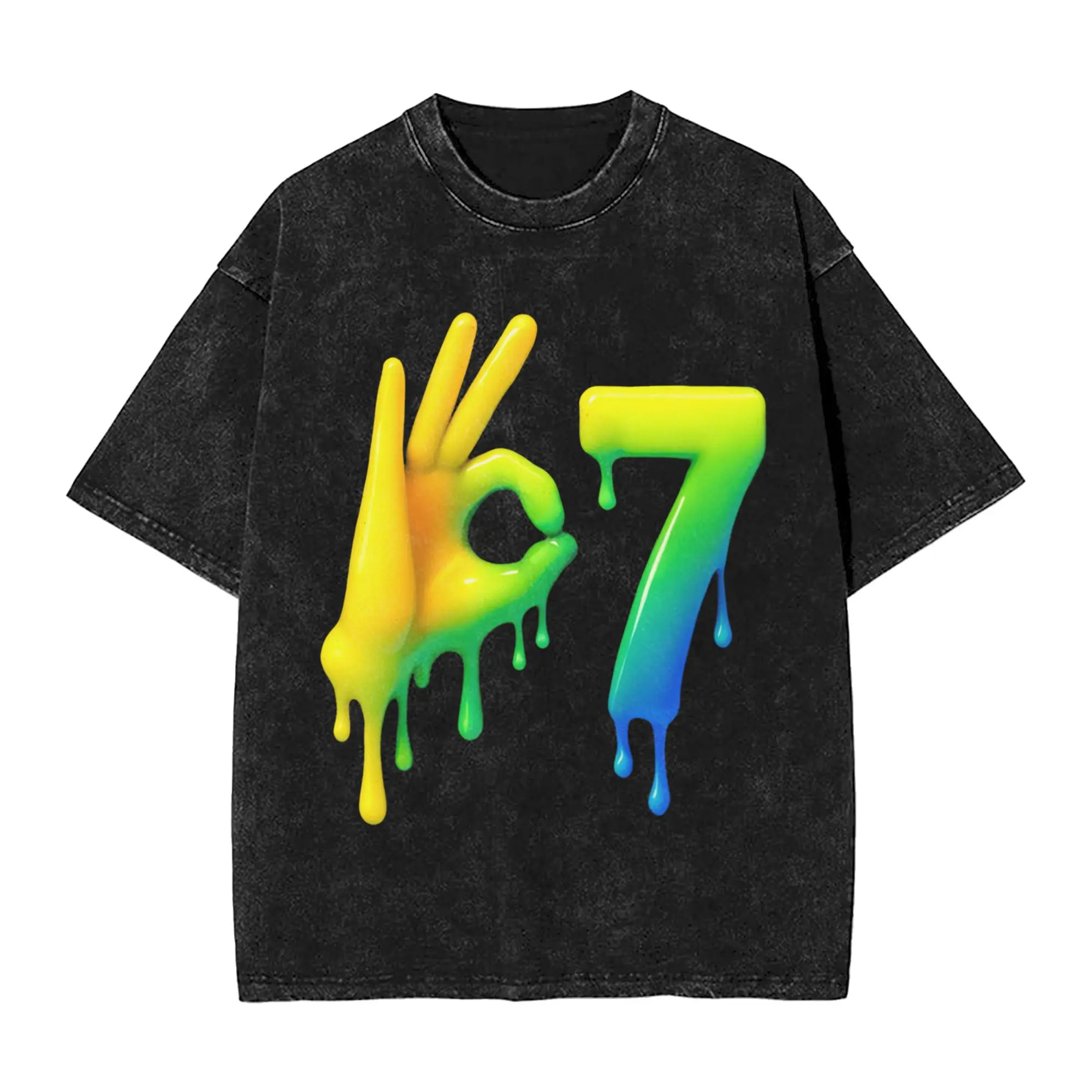 Six Seven 67 Meme for Gen Alpha T Shirt Beach  Streetwear T-Shirts Casual Fashion Tee Shirt For Couple Short Sleeve Design Tops