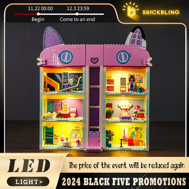 Brick Bling LED Light 10788 Set is suitable for Gabby's Dollhouse building blocks (including lighting accessories only)