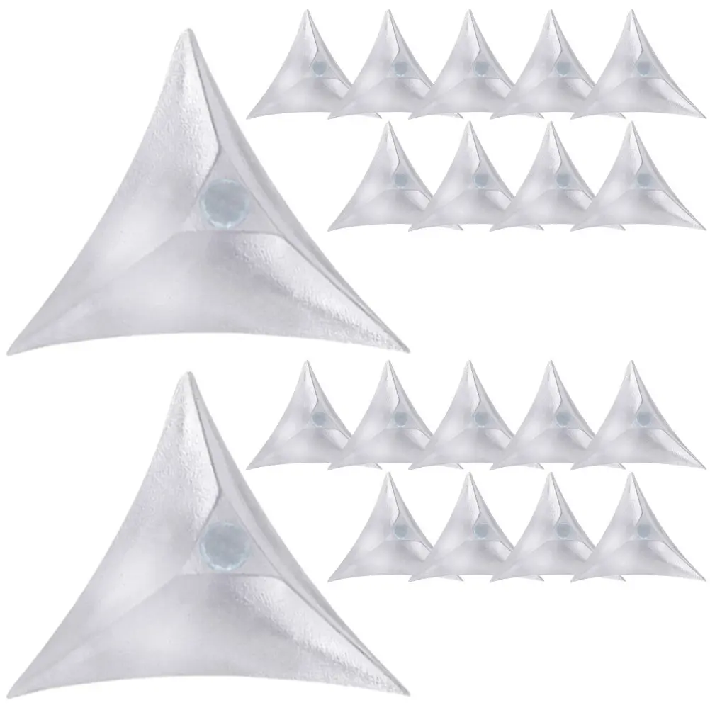 400Pcs Decorative Triangle Stair Dust Corner Clear Corner Guard for Desk Drawer Cabinet Closet Staircase Wall Dust Protection - view 5