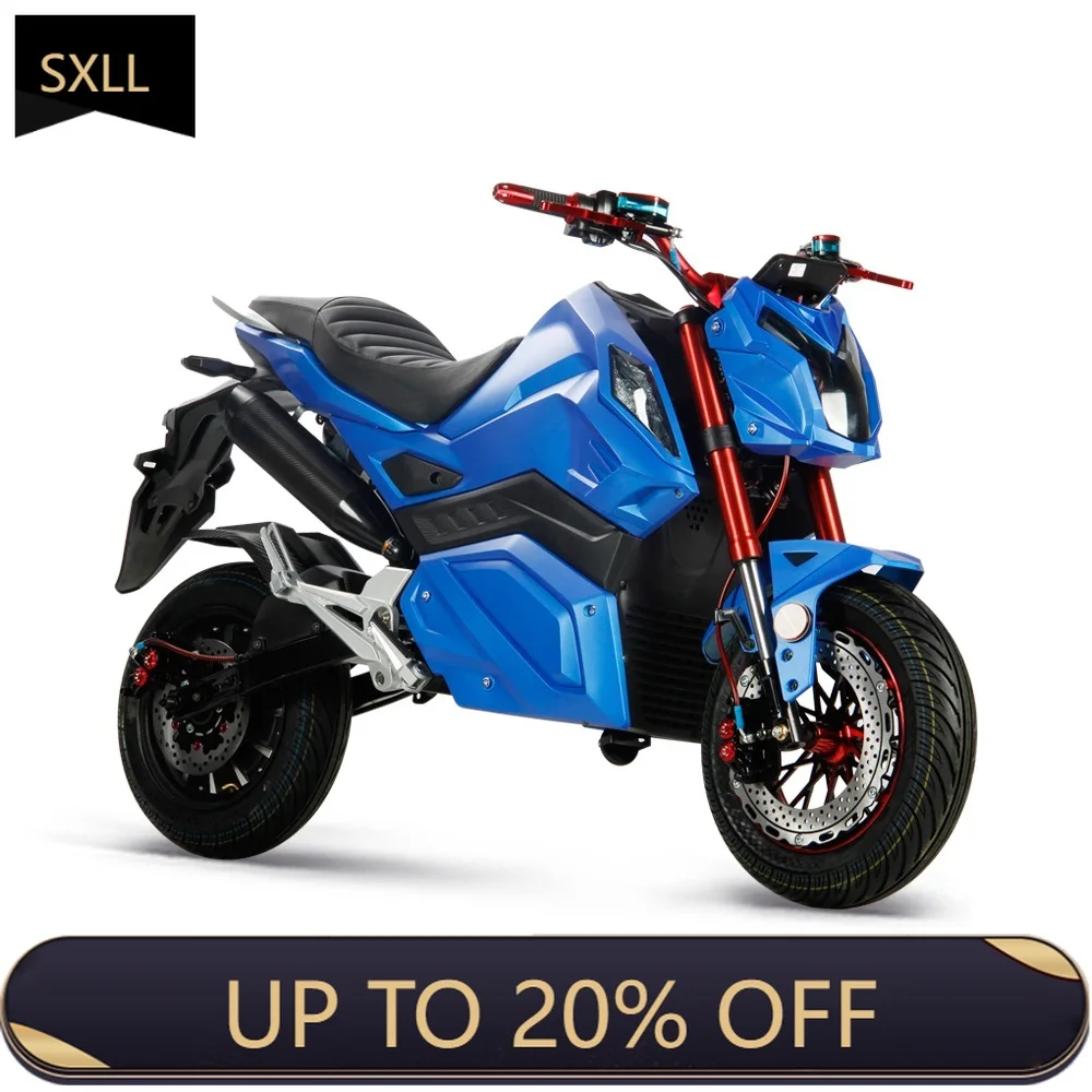 SXLL Высококачественный электрический спортивный гоночный мотоцикл мощностью 2000 Вт, литиевая батарея дальнего действия 72 В