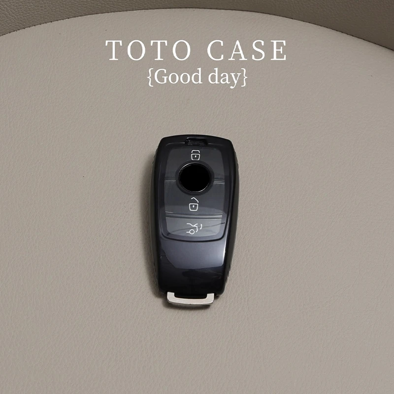 حافظة مفاتيح السيارة من البولي يوريثان غطاء عن بعد شل حامل سلسلة فوب لمرسيدس بنز ABC E S Class S400L CLA CLS GLC GLE GLS EQE EQS GLA GLB #4