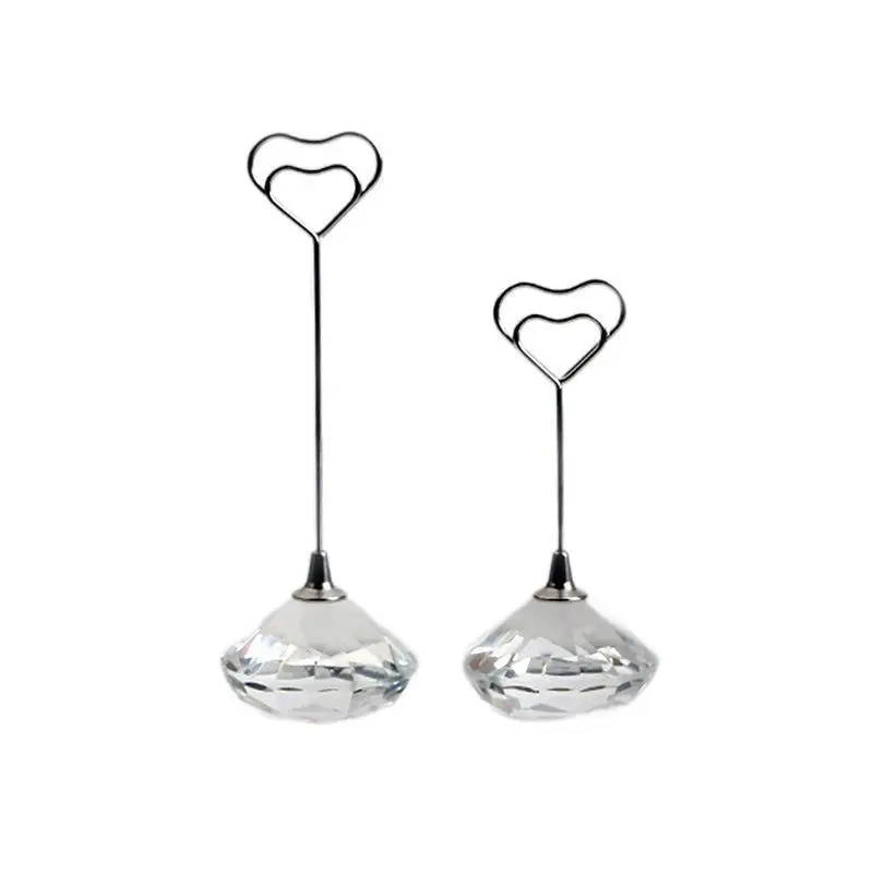 Bonito organizador de escritorio, carpeta de fotos, tarjetero de piedra Natural, Clip, soporte para notas de mesa, portadores de lugar de San Valentín, papel de boda