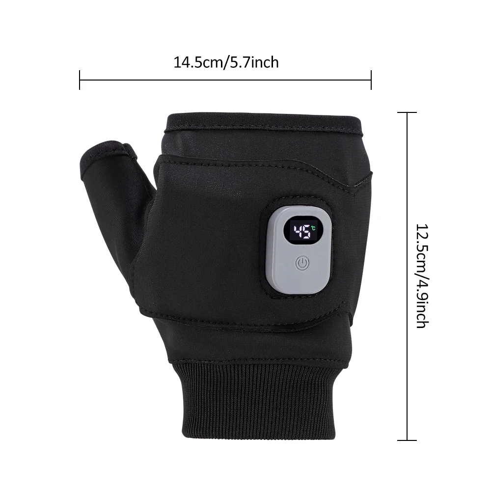 Rechargeable 3 Levels Heating Hand Warmer Thermal Gloves Electric Heated Gloves Winter Warm Outdoor Riding Skiing Mitten