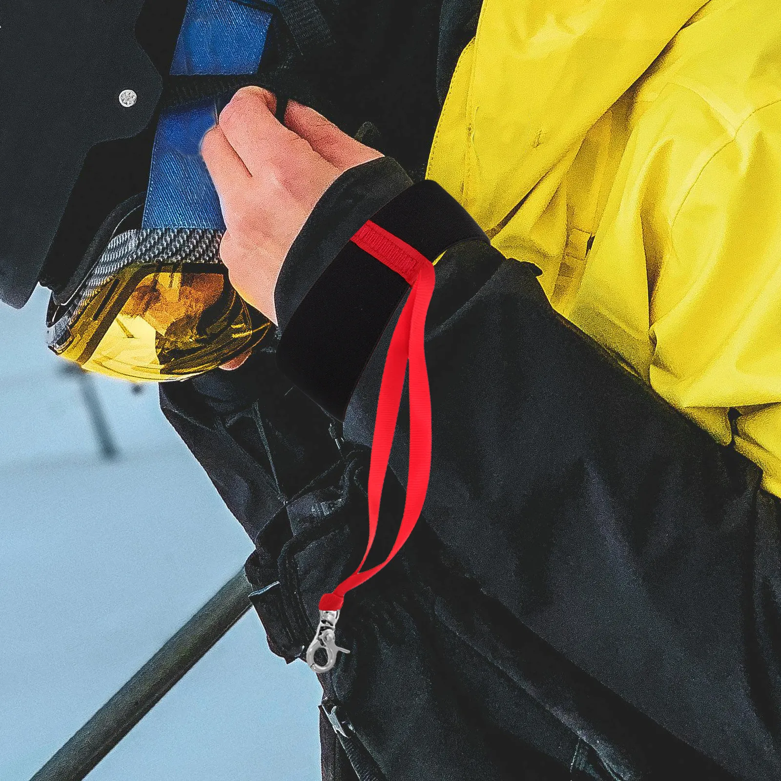 

4Pcs Glove Lanyard Wrist Leash Nylon Metal Ski Glove Strap Winter Sports Safety Cord for Men Skiing Snowboard Accessories