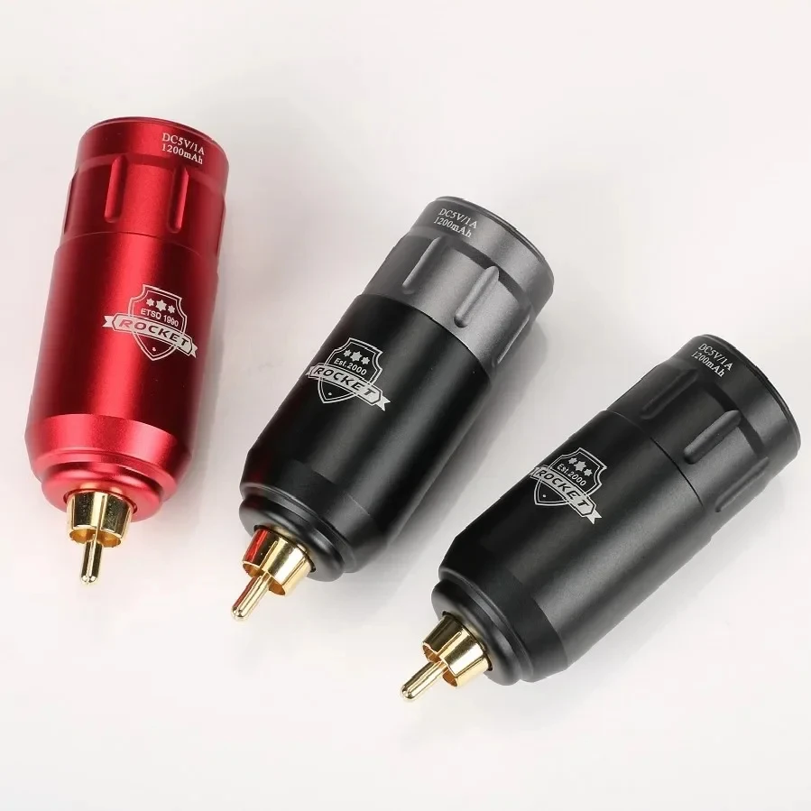 1pc Tattoo Power Supply RCA Interface Portable Rechargeable Battery 1200mAh Professional Tattoo Machine Pen Power Supply