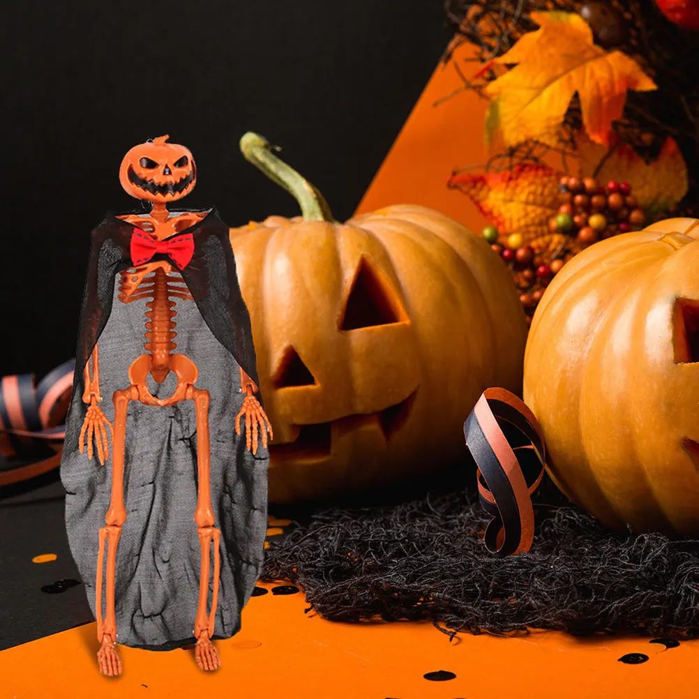 

2Pcs Pumpkin Halloween Hanging Decor Creative Plastic Props Scary Party Decoration Simulation Ornament