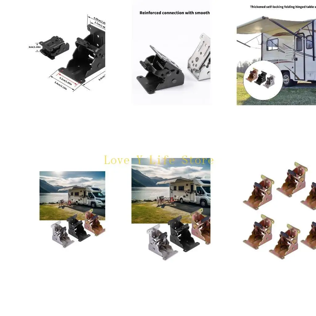 

L74C Strong Auto Locking Folding Hinge Metal Hardware Tool Easy Installation Corrosion Resistant Hinge for Furniture