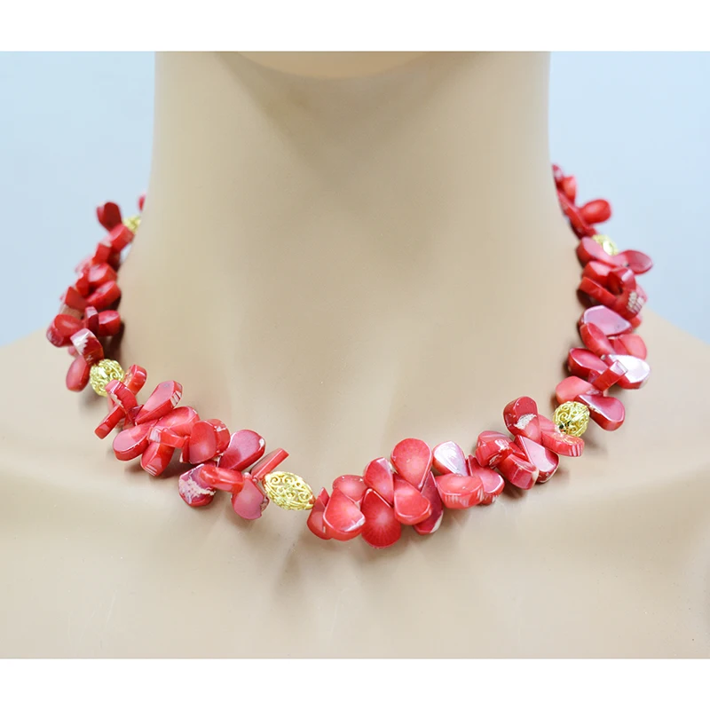 Real Natural Coral Necklace 18”