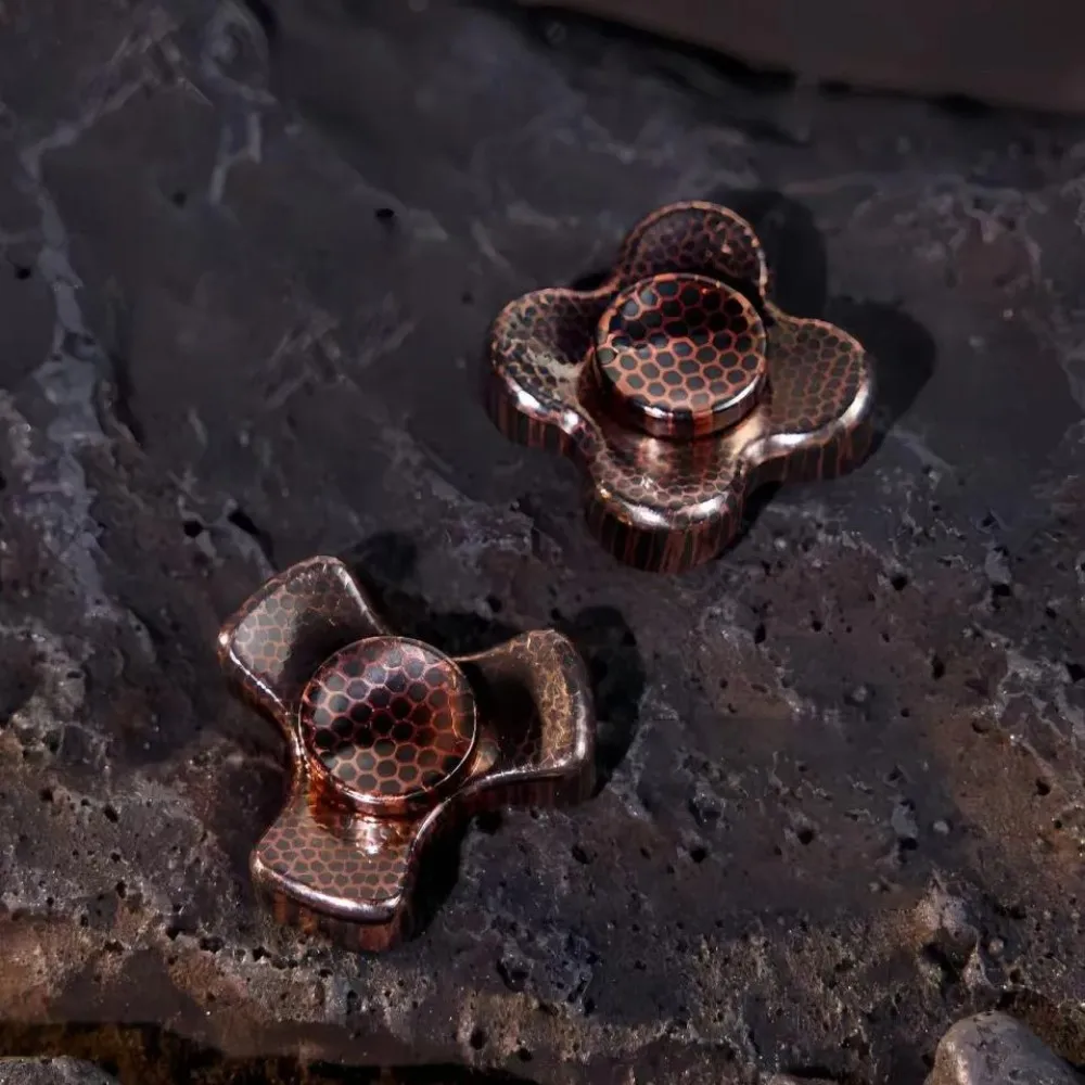 KASH EDC Super Mini Fidget Spinner Timascus Zircuti Mokume Multi-blade Fidget Spinner Oryginalne Projekty Gadżety Redukujące Lęk