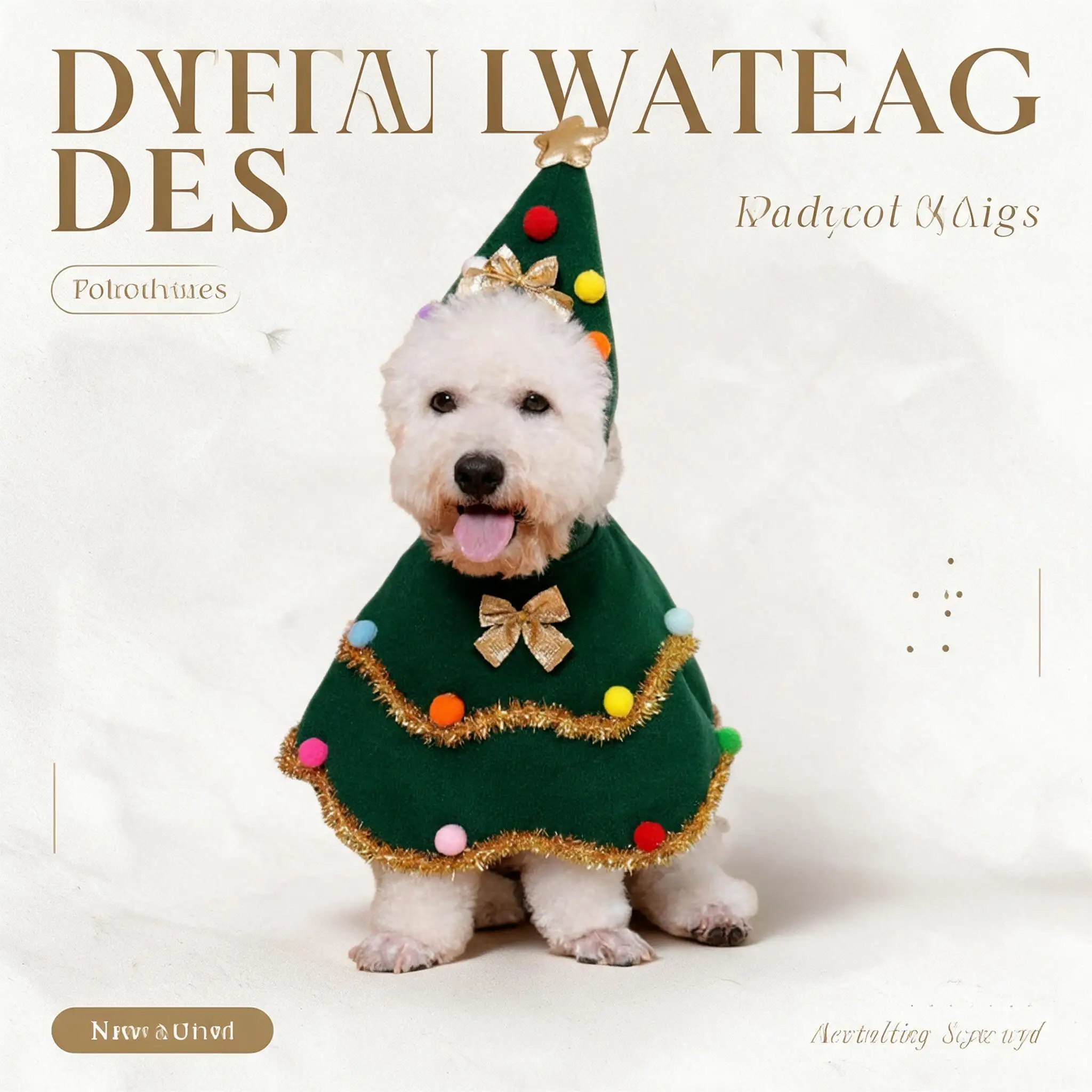 Adorable Christmas Tree Shaped Pet Cape With Star Topped Hat For Dogs Cats Festive Xmas Holiday Party Cosplay Outfit Sizes S M L