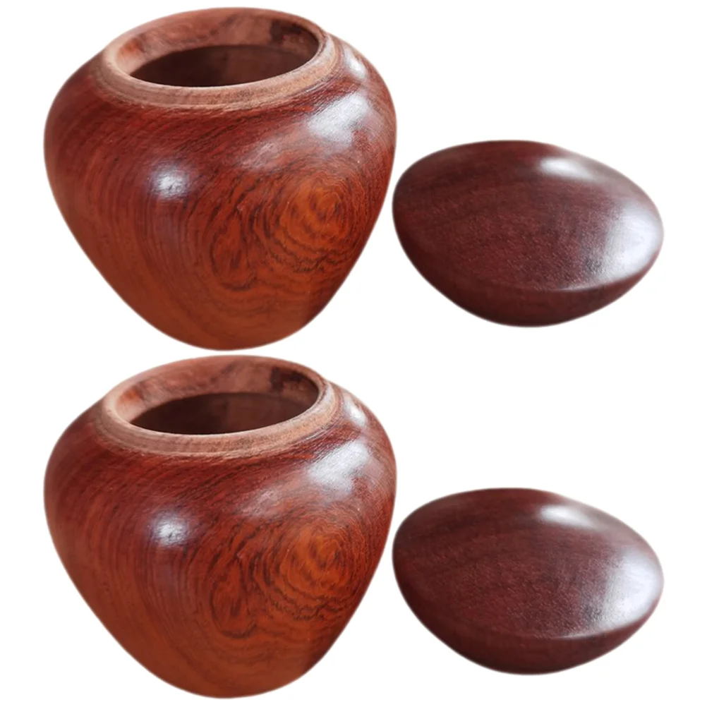 2 Pcs Wooden Airtight Jar Practical Urns Small for Ashes Rosewood Pet Keepsake Human Adult Female