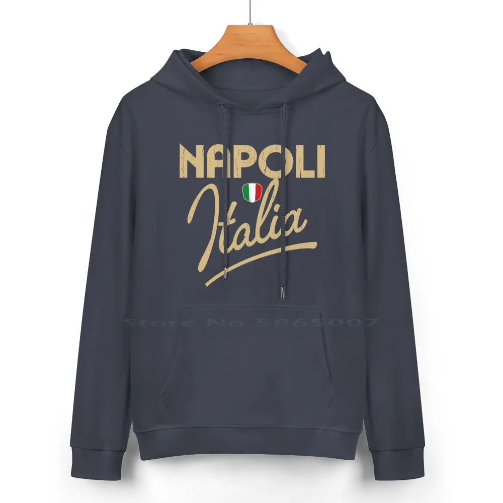 Napoli Italia Cotton Hoodie Sweater 24 Colors Napoli Naples Retro Distressed Grunge Flag Of Italy Italian Flag Pride Souvenir