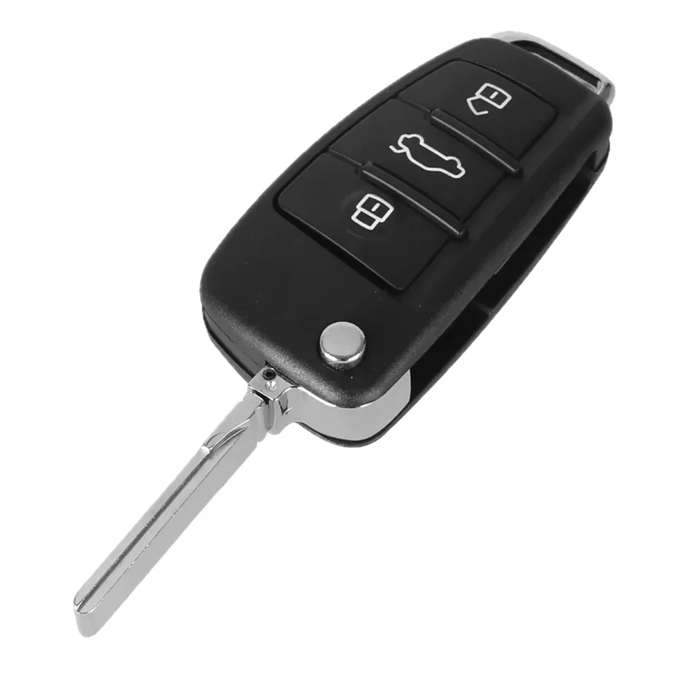 12V 범용 4도어 자동차 중앙 잠금 시스템 (액추에이터 포함) 433MHz, 2개의 3버튼 리모컨 및 키 블랭크 포함