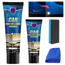 60/120ml Car Repair Paint Paste Scratch Remover Kit with Sponge and Towel Scratch Coating Polishing Wax Auto Scratches Repairing