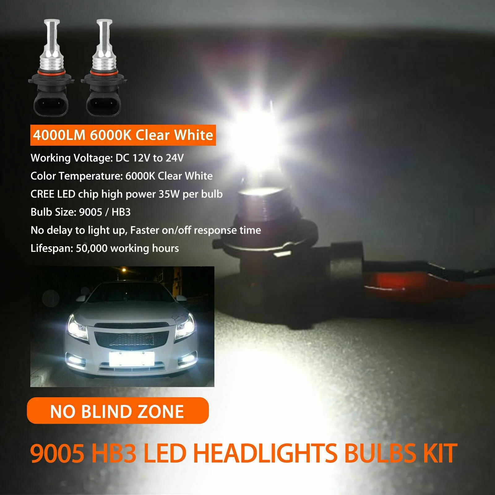 

6X Combo LED Headlights Bulb Fog Light for Toyota Corolla RAV4 H11 9006 9005 HID jasmine