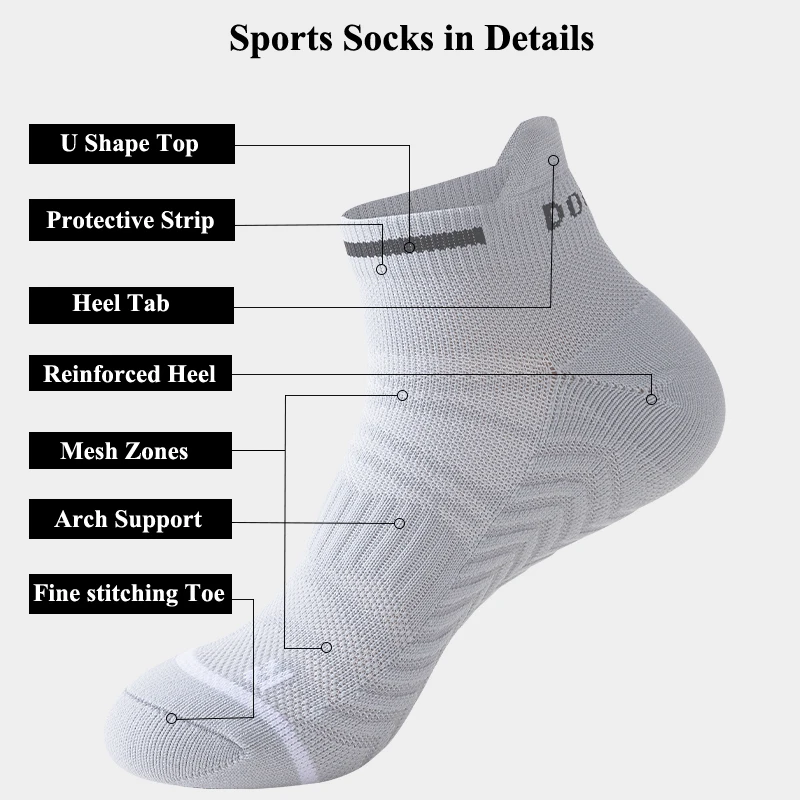 Mens Athletic Ankle Socks Running Compression Socks for Women Cozy Low Cut Performance Soft Tab Socks