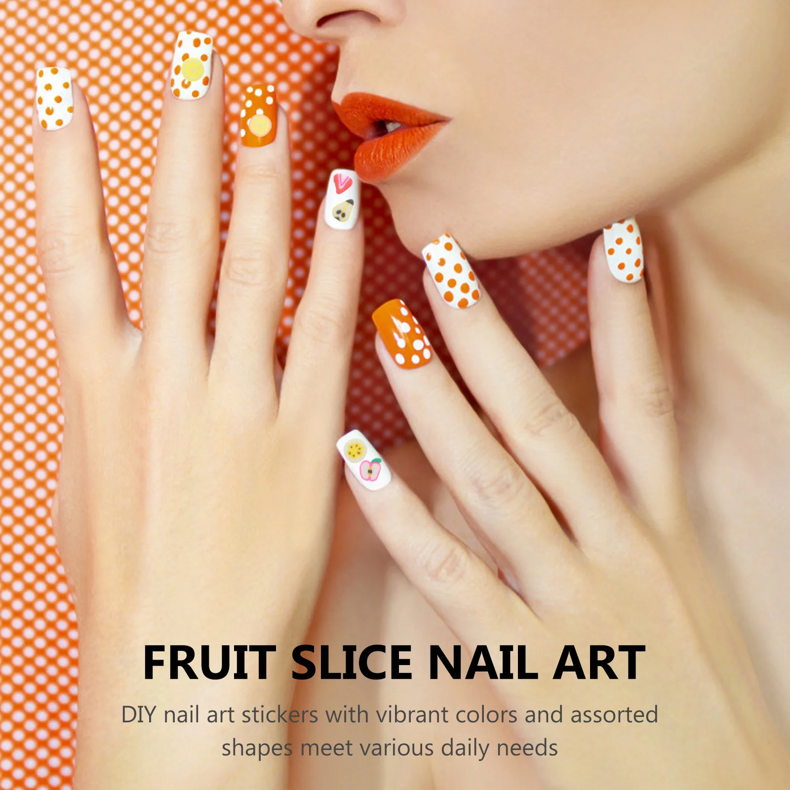 Autocollants d'art en tranches de fruits, pièces de manucure en céramique, décorations d'ongles à faire soi-même, tranches de fruits, patchs de manucure, décalcomanies pour Nail Art