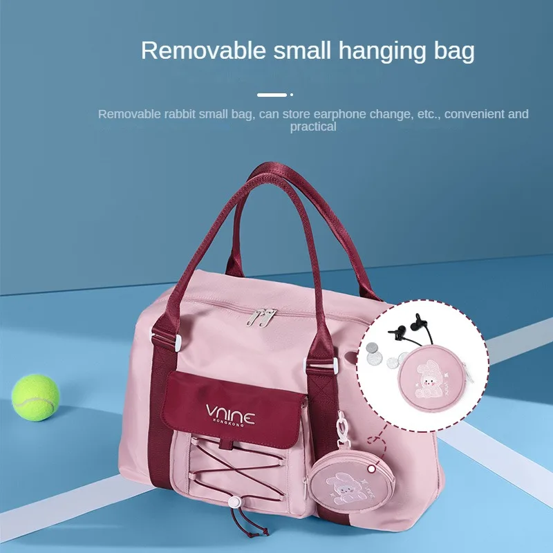 VNINE-bolsa de viaje de corta distancia para mujer, bolsa de equipaje de mano de gran capacidad, bolsa de almacenamiento ligera para deportes y Fitness