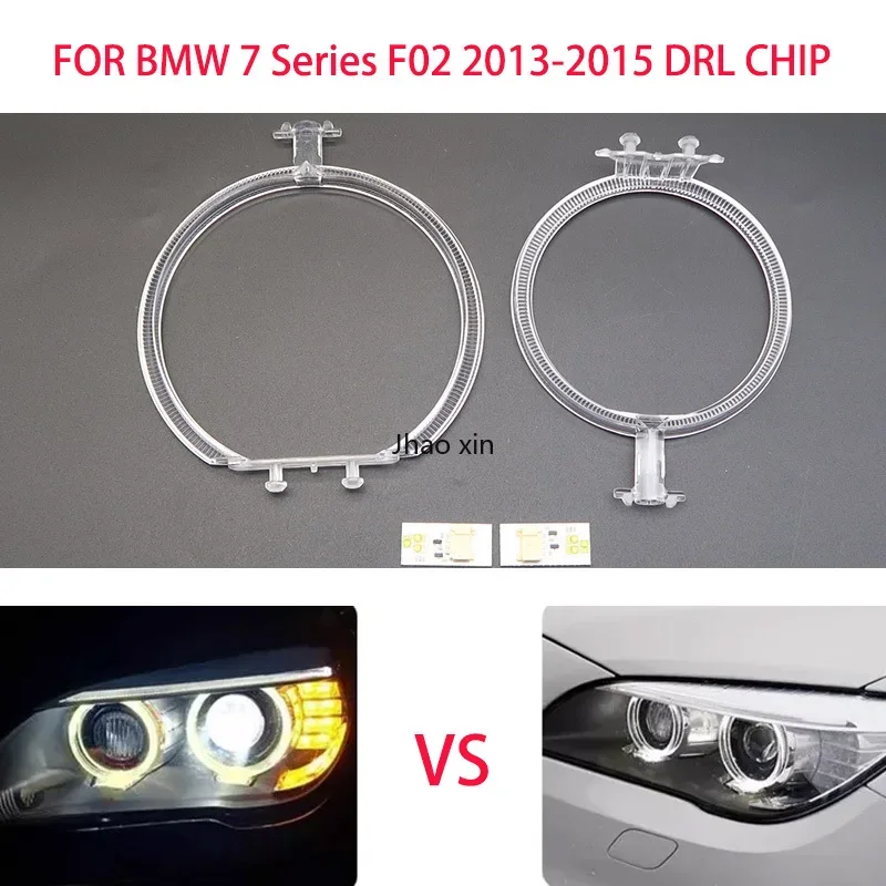 Lumières de sauna de voiture DRL, bandes lumineuses Angel Eyes, puce Ballast Tech, éclairages, pièces d'entretien pour BMW Série 7 F02, 2013-2015