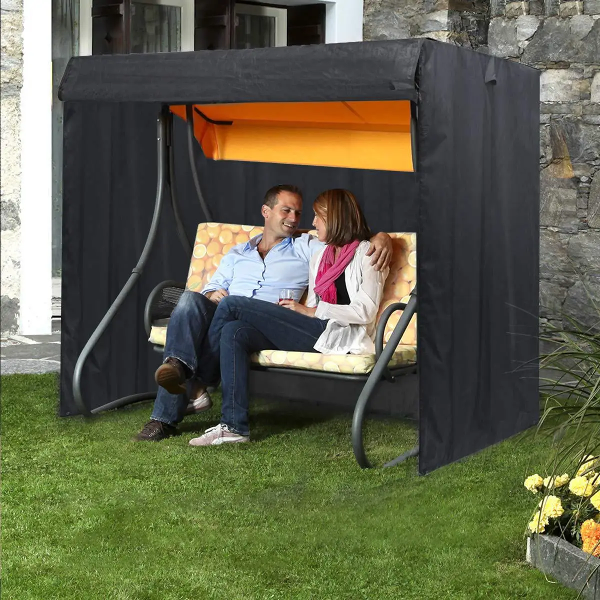 Outdoor Garden Hanging Chair Cover Swing Garden Rocking Chair Rain and Snow Cover Garden Hanging Chair Dust Cover
