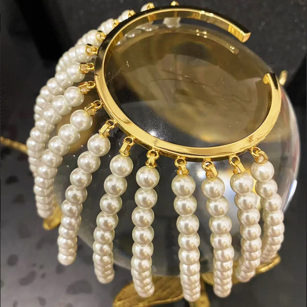Jewelry & Accessories Sweet Romance Style Pearl Tassel Opening Bracelet For Women And Men's Party Gifts