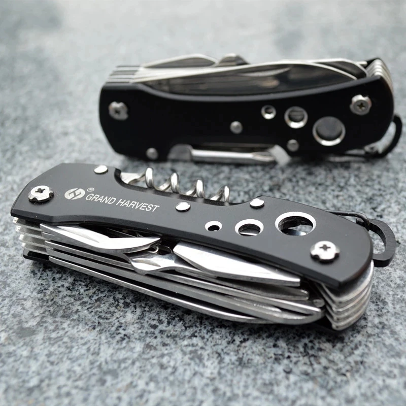 11 In 1 Multitool Swiss Army Knife Fold Gear Knife Survive Pocket Hunting Outdoor Camping Survival Multifunctional Folding Knife