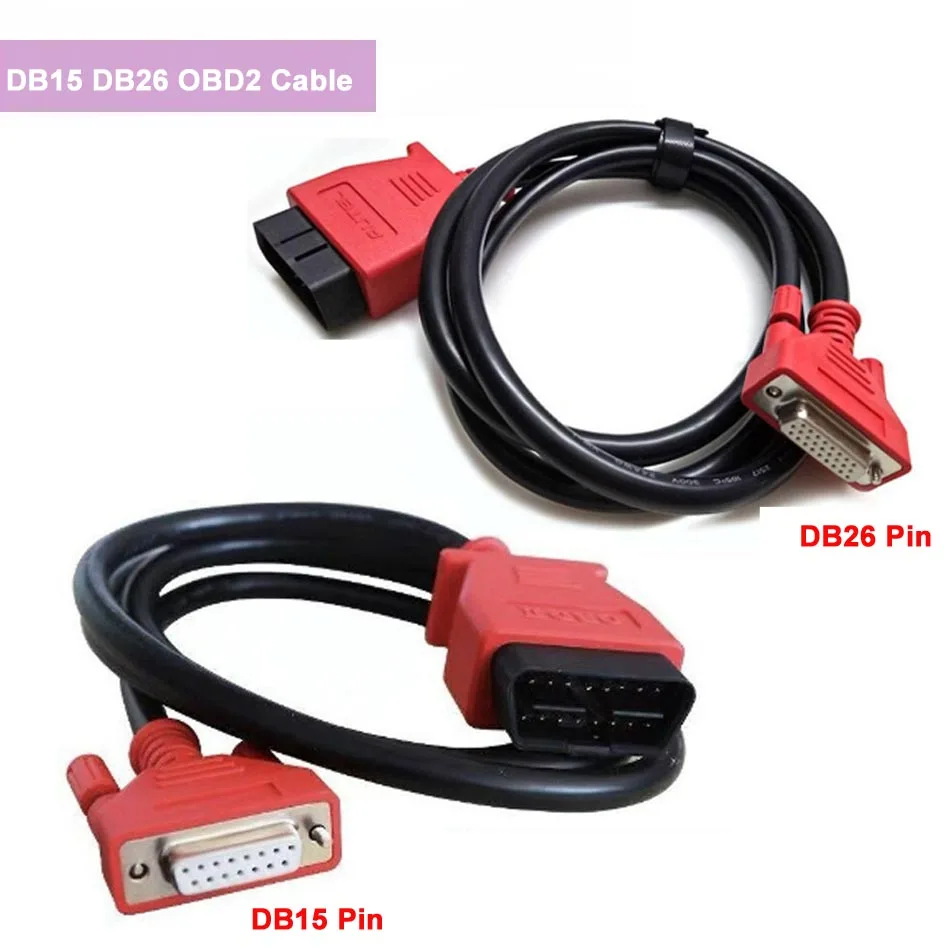 Opción de conversión de Cable OBD2 de 16 pines a DB15 DB26 para Autel 908/MS906/905/908PRO, línea de diagnóstico DB de 15 pines y 26 Pines, conector