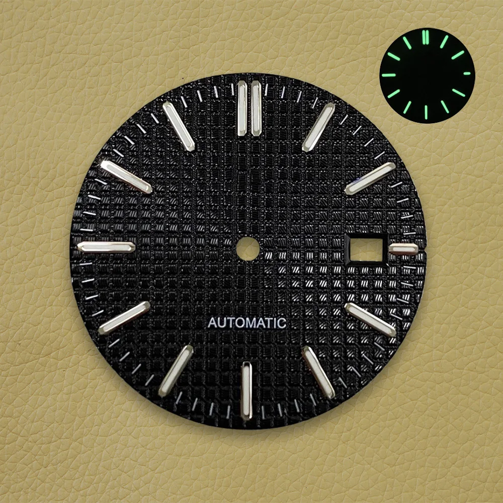 31.8mm High Quality S Logo Oak Dial Fit NH35/NH36/7S/4R Japanese Movement Green Luminous Watch Modification Repair Accessories