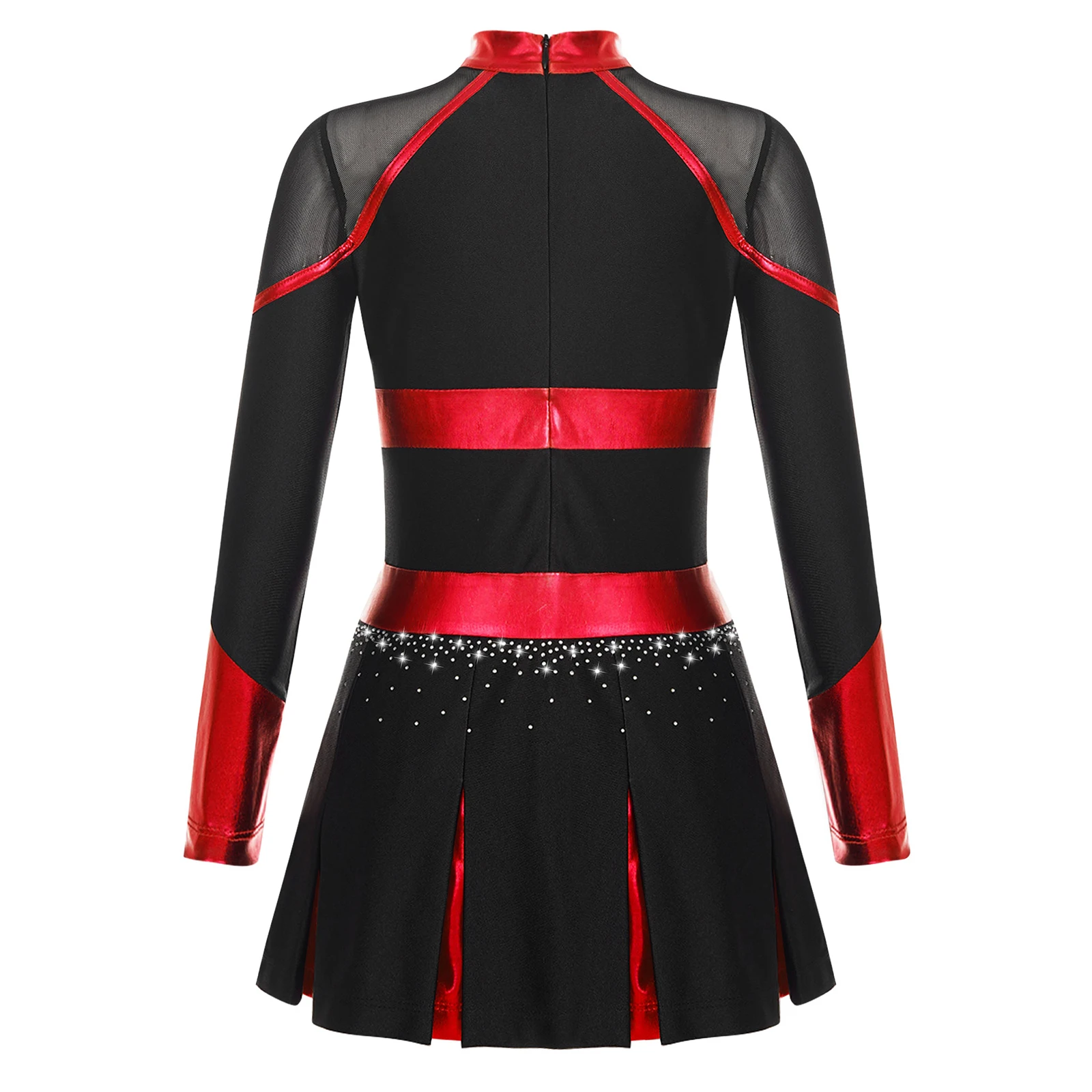 Girls Cheerleading Costume Halter Neck Dance Dress with Cheer Letters Cheerleader Uniform Sport Schoolgirls Group Dance Outfits