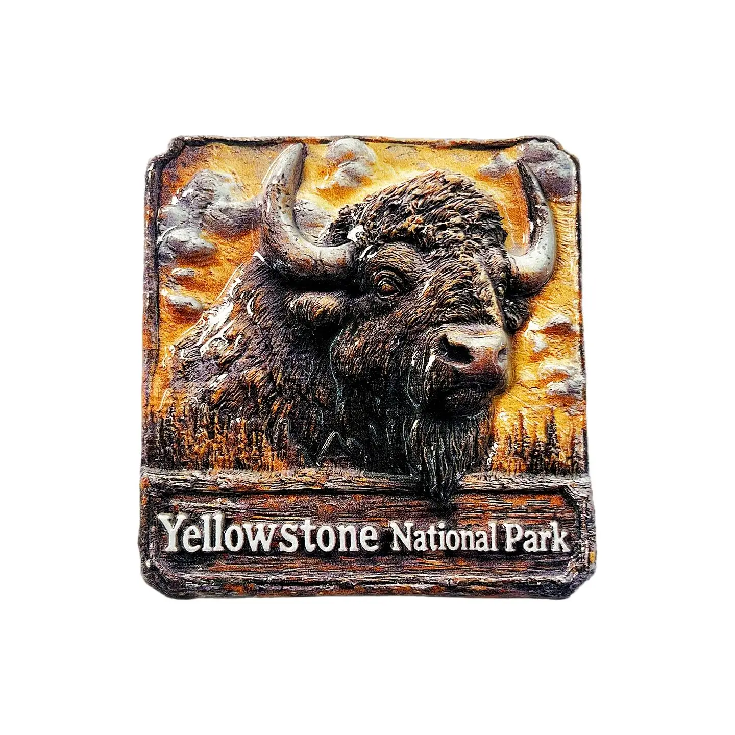 Yellowstone National Park, USA, Tourist Souvenir, Home Resin Decorative Craft, Message Sticker, Refrigerator Magnet, Gift