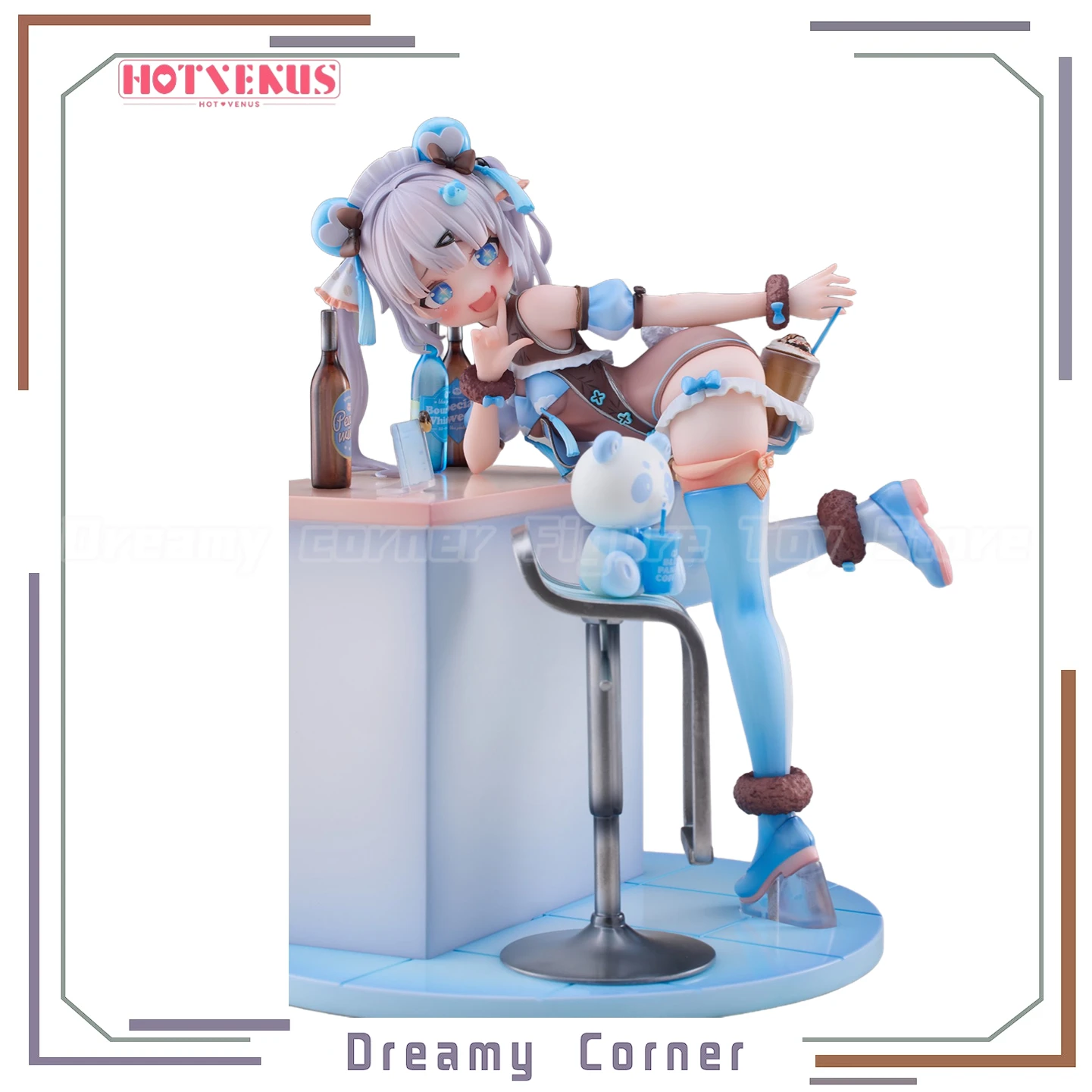 

【In Stock 】Original HOTVENUS Panda Coffee 1/6 Scale Figures Animation Ornaments Gifts